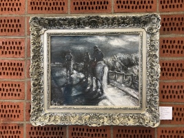 Anette-Betzer-geb.-Flecken-Rueckkehr-vom-Strans-Oel-auf-Malpappe-M3