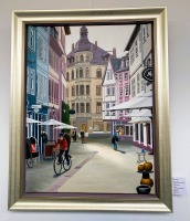 Pamela-Esinger-Blick-in-die-Augustinerstrasse-Oel-auf-Segeltuch-M2