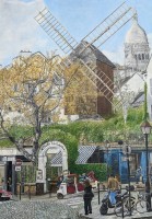 Ralph-Dreyer-Le-Moulin-de-la-Galette-Montmartre-Oel-auf-Baumwolle-M2
