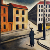 Anna-Magdalena Sims - Paesaggio urbano nach Mario Sironi