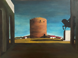 Meike Kielburger - Der rote Turm nach Georgio de Chirico