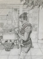 Laura-Stolz-Schlaf-Kindlein-schlaf-Graphitstift-auf-Papier-M1